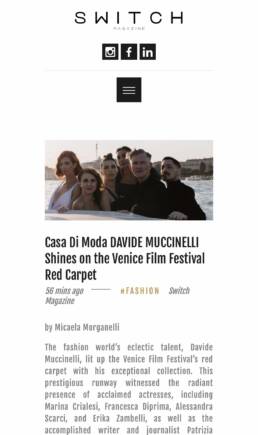 SWITCH MAGAZINE - Casa di Moda Davide Muccinelli - Calogero Insalaco