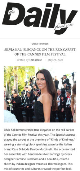 Daily - Red Carpet Cannes - Silviua Kal - Casa di Moda Davide Muccinelli